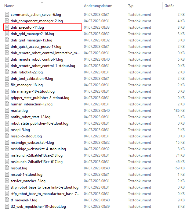 Roslogs folder structure level 3