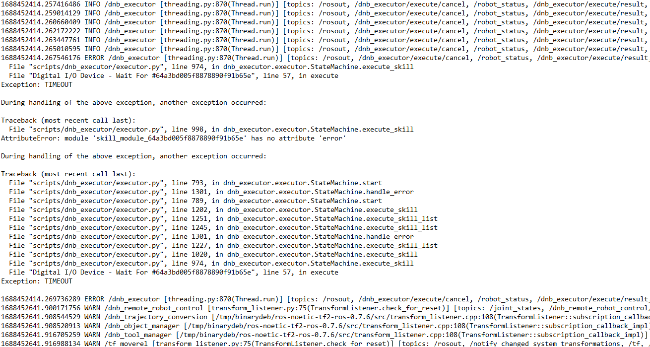 Rosout log output