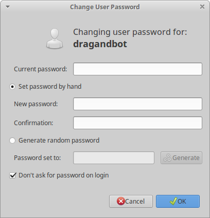 Don't ask for password