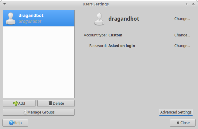 Users editor