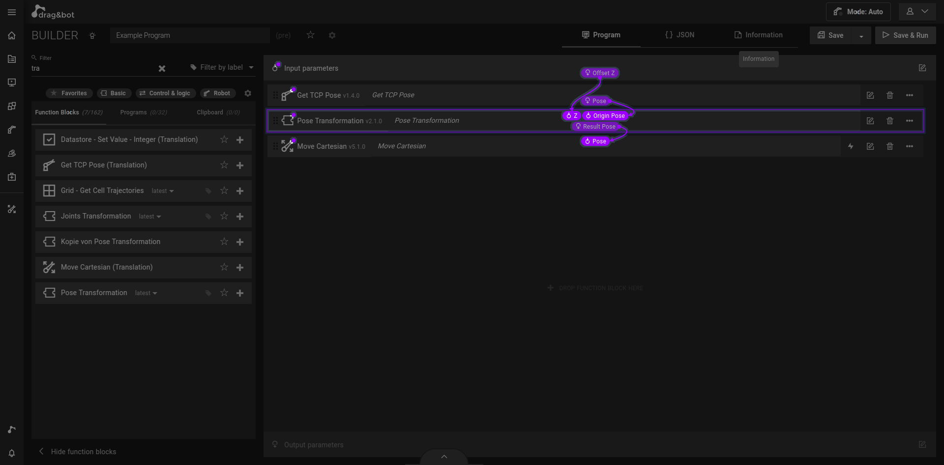 Examples of dataflow color usage