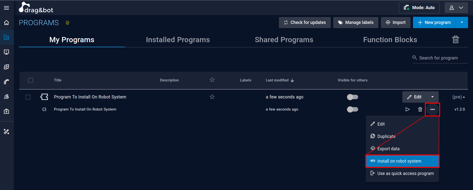 install program