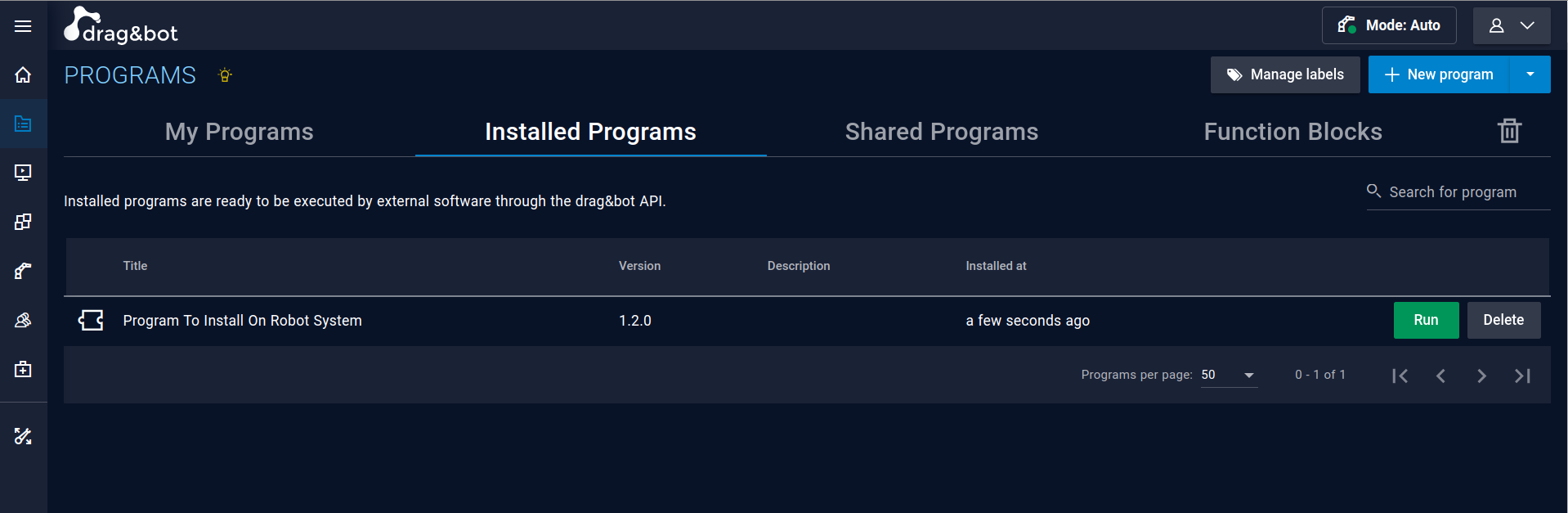 listed installed program