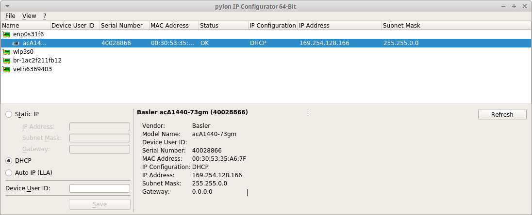IP camera config step 1