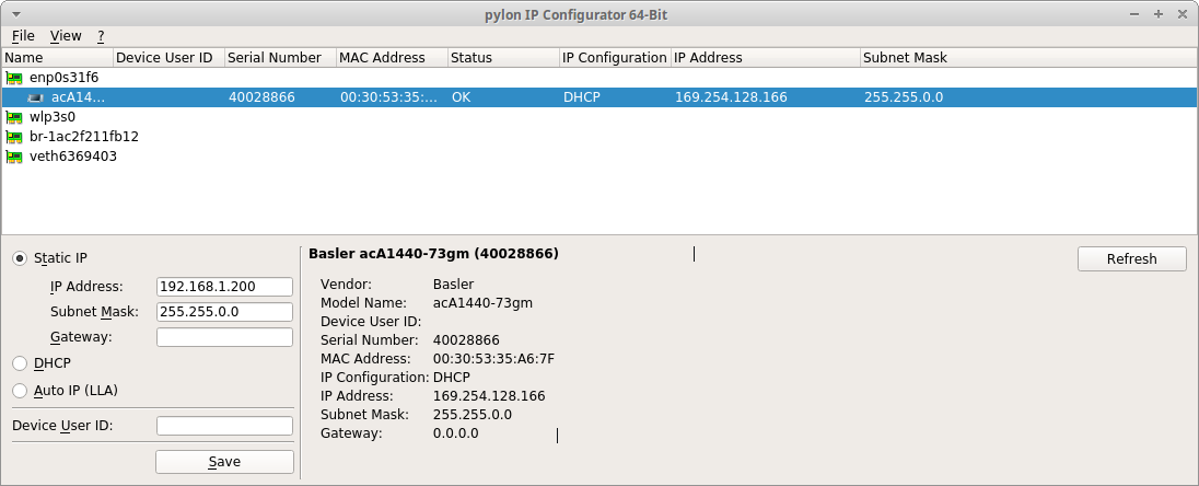 IP camera config step 2