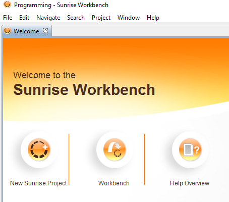 Sunrise welcome screen
