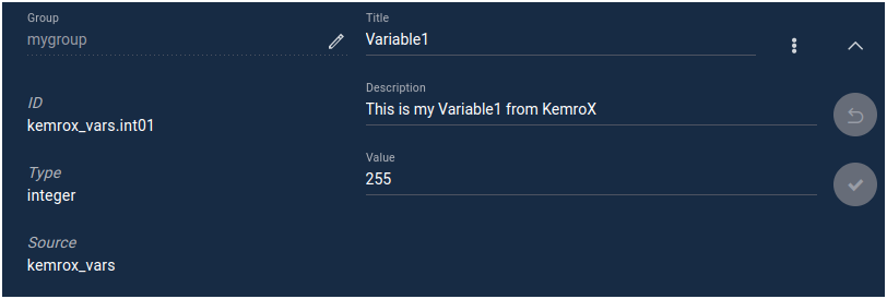 Example Datastore Entry